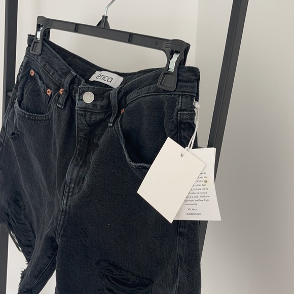 ETICA DENIM Skylar Cutoff Short - Obsidian - Picture 5 of 6